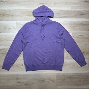 RLX Ralph Lauren Cashmere Lux Golf Sweater Hoodie - Purple - Size Large NWT $328